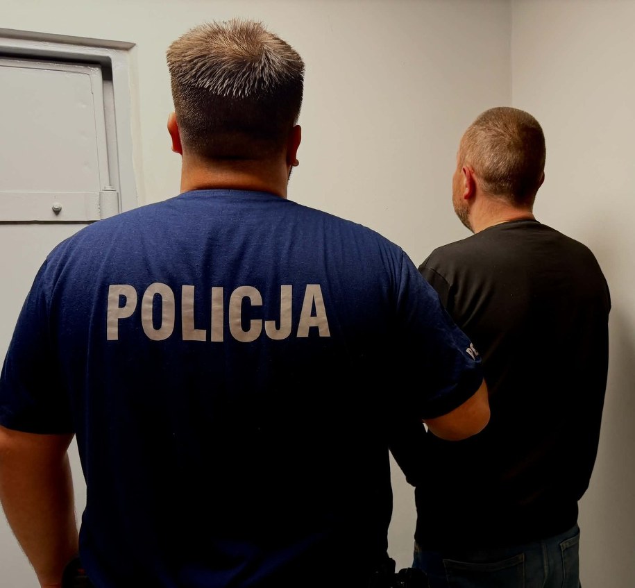 Zatrzymany 40-letni mężczyzna /Komenda Powiatowa Policji w Radomsku