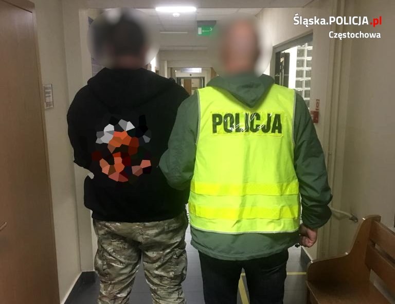 Zatrzymany jeden z członków grupy przestępczej /Policja Częstochowa /Policja