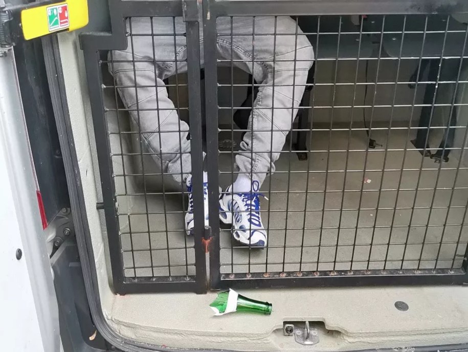 Zatrzymany mężczyzna /Straż Miejska