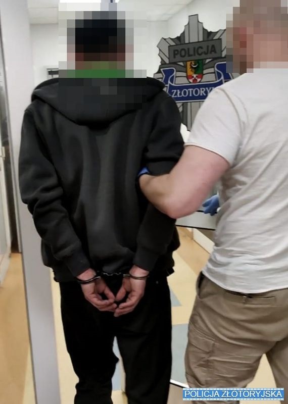 Zatrzymany mężczyzna /KPP Złotoryja /Policja