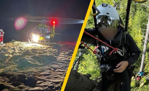 Zawał turysty w schronisku, paralotniarz na drzewie. GOPR w akcji  