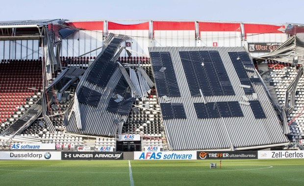 Zawalił się dach na stadionie AZ Alkmaar. Wszystko przez silny wiatr