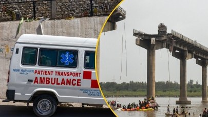 Zawalił się most. Samochody wpadły do rzeki