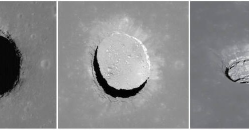 Zawalisko na obszarze morza spokoju (Mare Tranquillitatis) uwiecznione przez orbiter księżycowy LRO. /NASA/GSFC/Arizona State University /domena publiczna