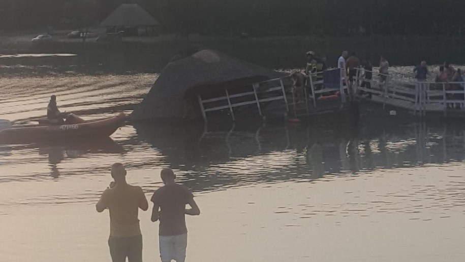 Zawalone molo w Siemiatyczach /Gorąca Linia RMF FM /Gorąca Linia RMF FM