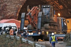 Zawalony tunel na japońskiej autostradzie