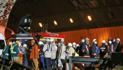 Zawalony tunel na japońskiej autostradzie