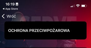 Zawartość zakładki "Ochrona przeciwpożarowa" /Zrzut ekranu/aplikacja Serve /Informacja prasowa