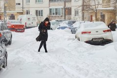 Zawieje i zamiecie śnieżne sparaliżowały Kijów