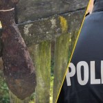 Zawiesił pocisk moździerzowy na płocie i zagroził wysadzeniem domu