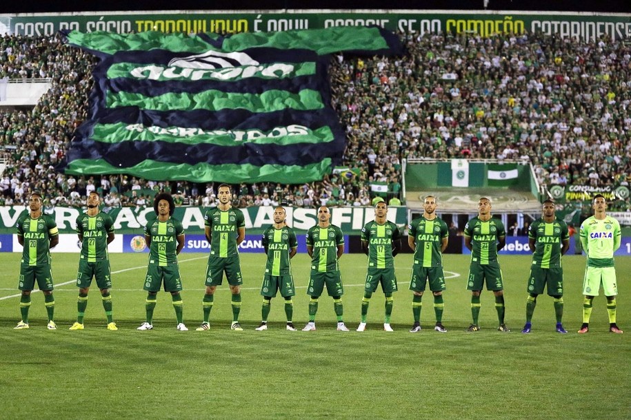 Zawodnicy Chapecoense na zdjęciu sprzed sześciu dni /FERNANDO REMOR (PAP/EPA) /PAP/EPA