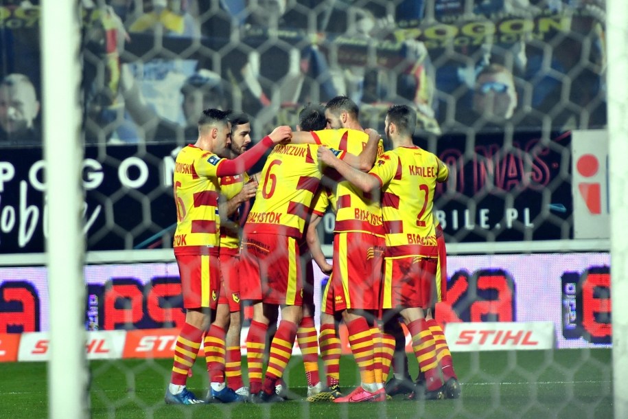 Zawodnicy Jagiellonii Białystok (zdj. archiwalne) / 	Marcin Bielecki    /PAP