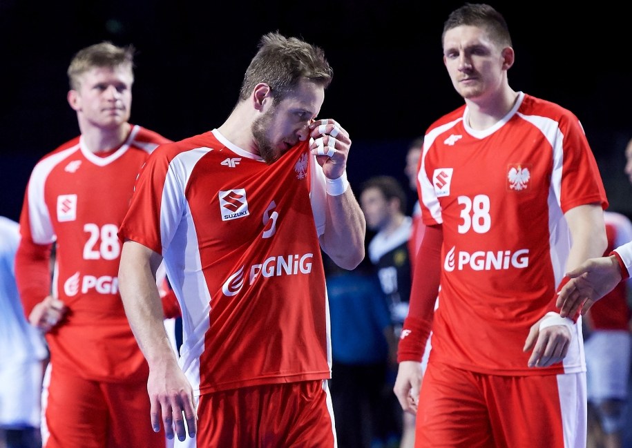Zawodnicy reprezentacji Polski (od lewej): Maciej Gębala, Mateusz Jachlewski i Łukasz Gierak /Adam Warżawa /PAP
