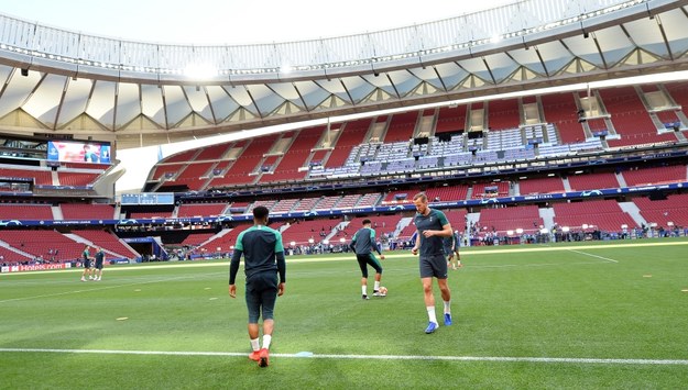 Zawodnicy Tottenhamu na stadionie Wanda Metropolitano /PETER POWELL   /PAP/EPA