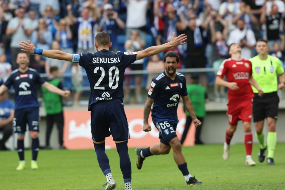 Zawodnicy Wisły Płock wracają do Ekstraklasy /Marian Zubrzycki /PAP