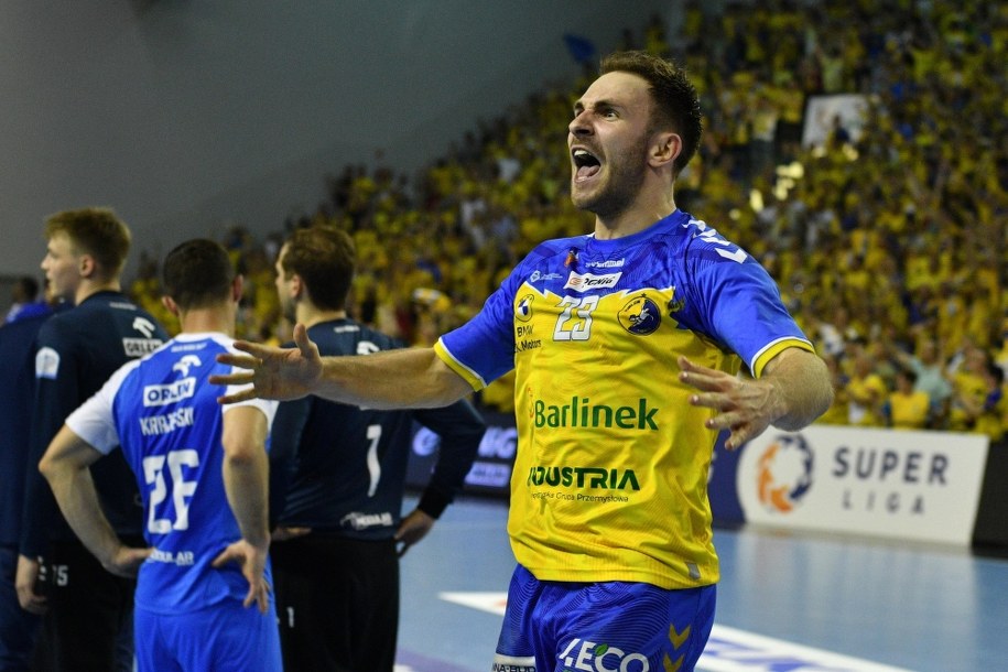 Zawodnik Barlinka Industrii Kielce Arkadiusz Moryto /Piotr Polak /PAP