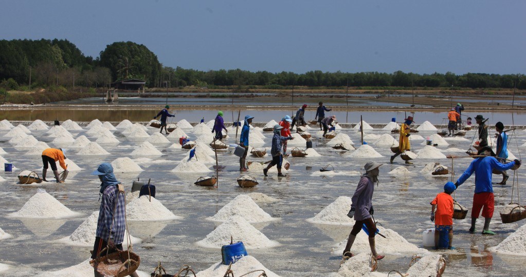 Zbieranie soli w dystrykcie Ban Laem (Tajlandia) /Tawatchai Khemgumnerd / Bangkok Post via AFP /AFP