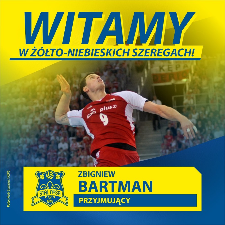 Zbigniew Bartman zagra w Stali Nysa /Stal Nysa /