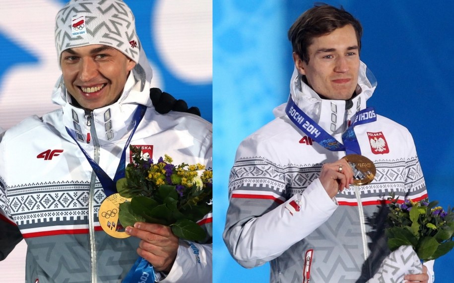 Zbigniew Bródka i Kamil Stoch z medalami /PAP/EPA/SRDJAN SUKI/PAP/Grzegorz Momot /PAP/EPA