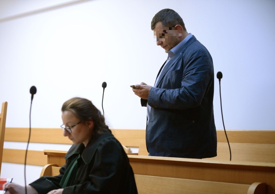 Zbigniew S. na sali sądowej /Jacek Turczyk /PAP