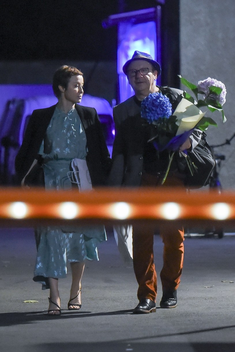 Zbigniew Zamachowski i Gabriela Muskała wspólnie opuścili bankiet po spektaklu