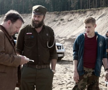 Zbigniew Zamachowski, Leszek Lichota, Mateusz Więcławek i Magdalena Wieczorek w filmie "Czuwaj"