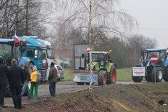 Zbiórka rolników w miejscowości Gorzków koło Bochni