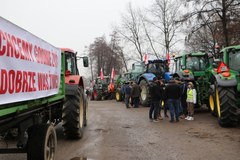 Zbiórka rolników w miejscowości Gorzków koło Bochni