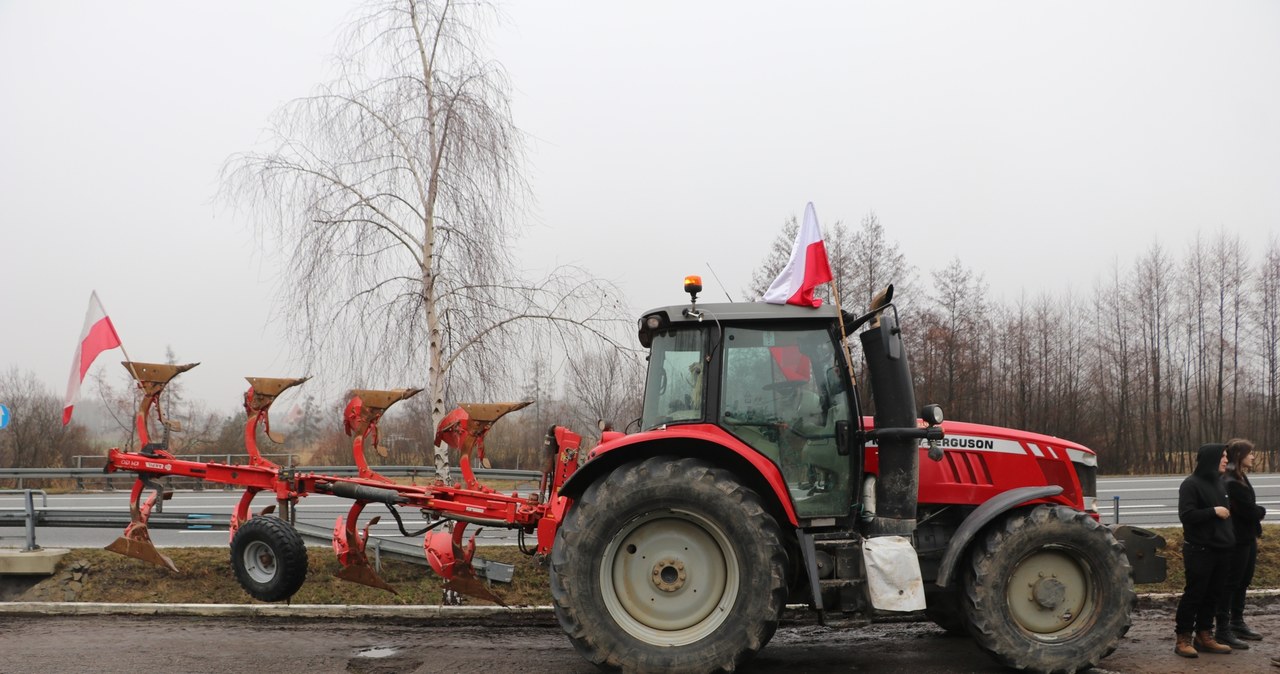 Zbiórka rolników w miejscowości Gorzków koło Bochni