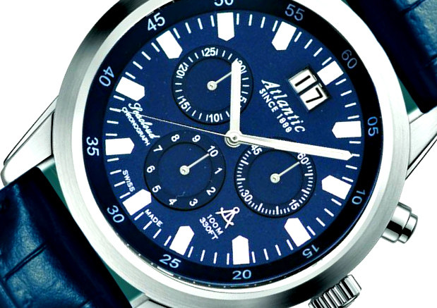 Zbliżenie na tarczę jednego z zegarków z kolekcji Atlantic Seacloud /materiały prasowe
