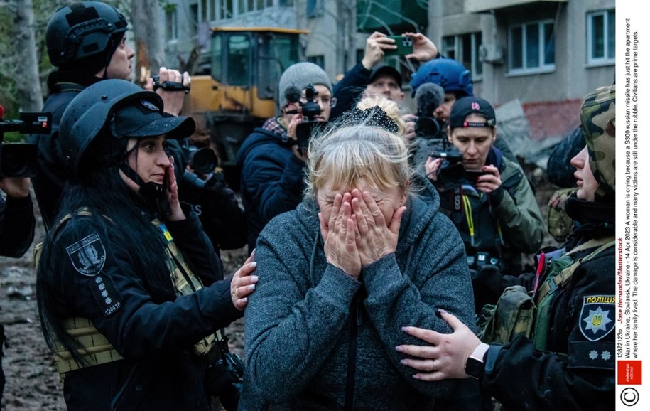 Zbombardowany blok w Słowiańsku w Ukrainie, kwiecień 2023 /Rex Features/EAST NEWS /East News