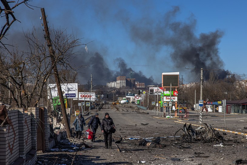 Zbombardowany Irpin niedaleko Kijowa /PAP/EPA/ROMAN PILIPEY /PAP