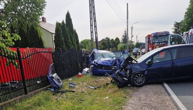 Zderzenie aut w Wólce Zastawskiej /KPP Łuków /Policja