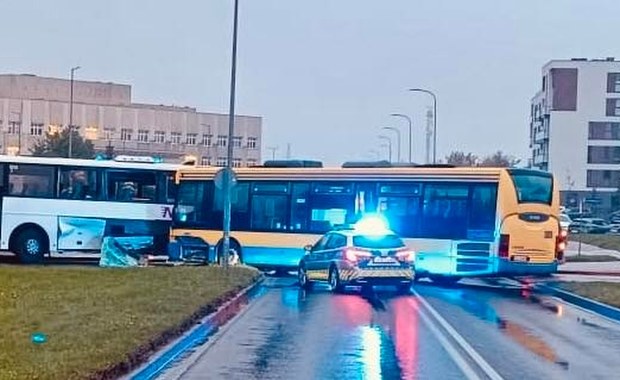 Zderzenie autobusów w Słupsku. Dwie osoby ranne