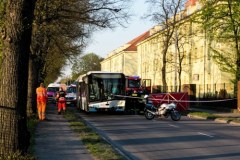 Zderzenie autobusu z osobówką w Szczecinie