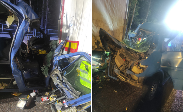 Zderzenie busa z ciężarówką w Lubelskiem. Jedna osoba zginęła, są ranni