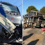 Zderzenie ciężarówki z pociągiem w Książkach