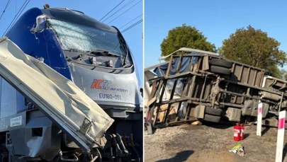 Zderzenie ciężarówki z pociągiem w Książkach