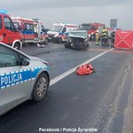 Zderzenie czterech aut w Słabomierzu. Jedna osoba nie żyje