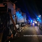 Zderzenie czterech ciężarówek na A4. Zginął 64-latek