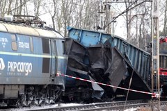 Zderzenie dwóch pociągów w Myszkowie