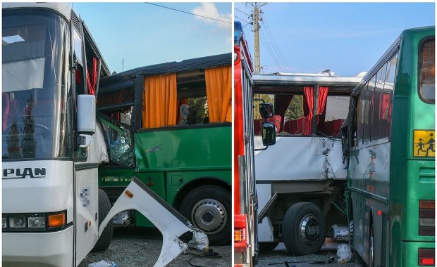 Zderzenie dwóch szkolnych autobusów w Śląskiem. Wśród rannych dzieci