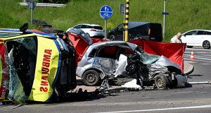 Zderzenie karetki z samochodem osobowym w Przemyślu