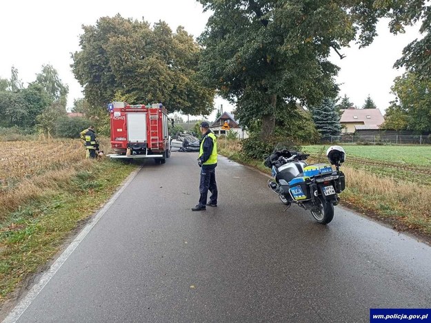 Zderzenie na trasie Mały Łęck – Wielki Łęck /warmińsko-mazurska policja /