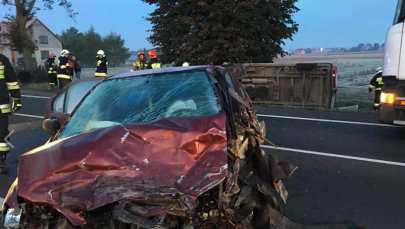 Zderzenie pięciu samochodów na "siódemce" w Małopolsce 