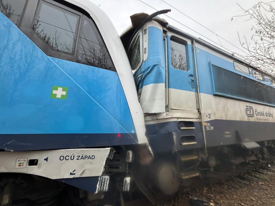 Zderzenie pociągów na południu Czech /Czeska policja /