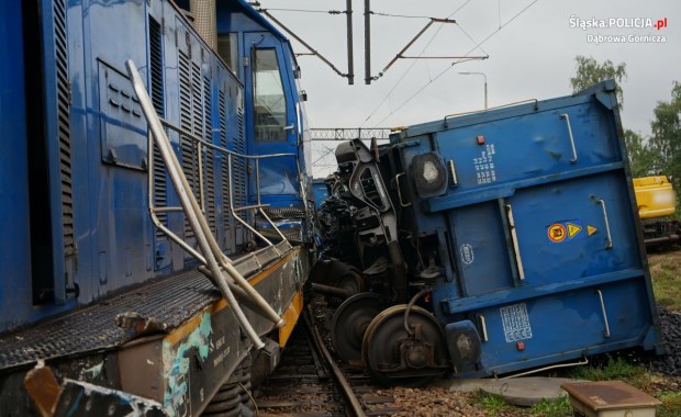 Zderzenie pociągów w Dąbrowie Górniczej. Maszynista był pijany