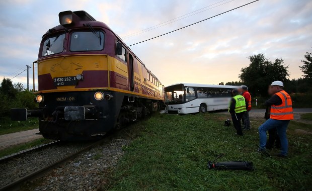 Zderzenie pociągu z autobusem. Są poszkodowani