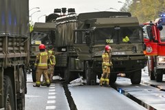 Zderzenie pojazdów wojskowych w Szczecinie. Galeria