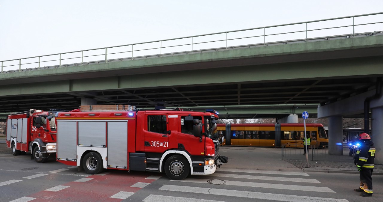 Zderzenie tramwajów w Warszawie. Do wypadku wyjechała straż 